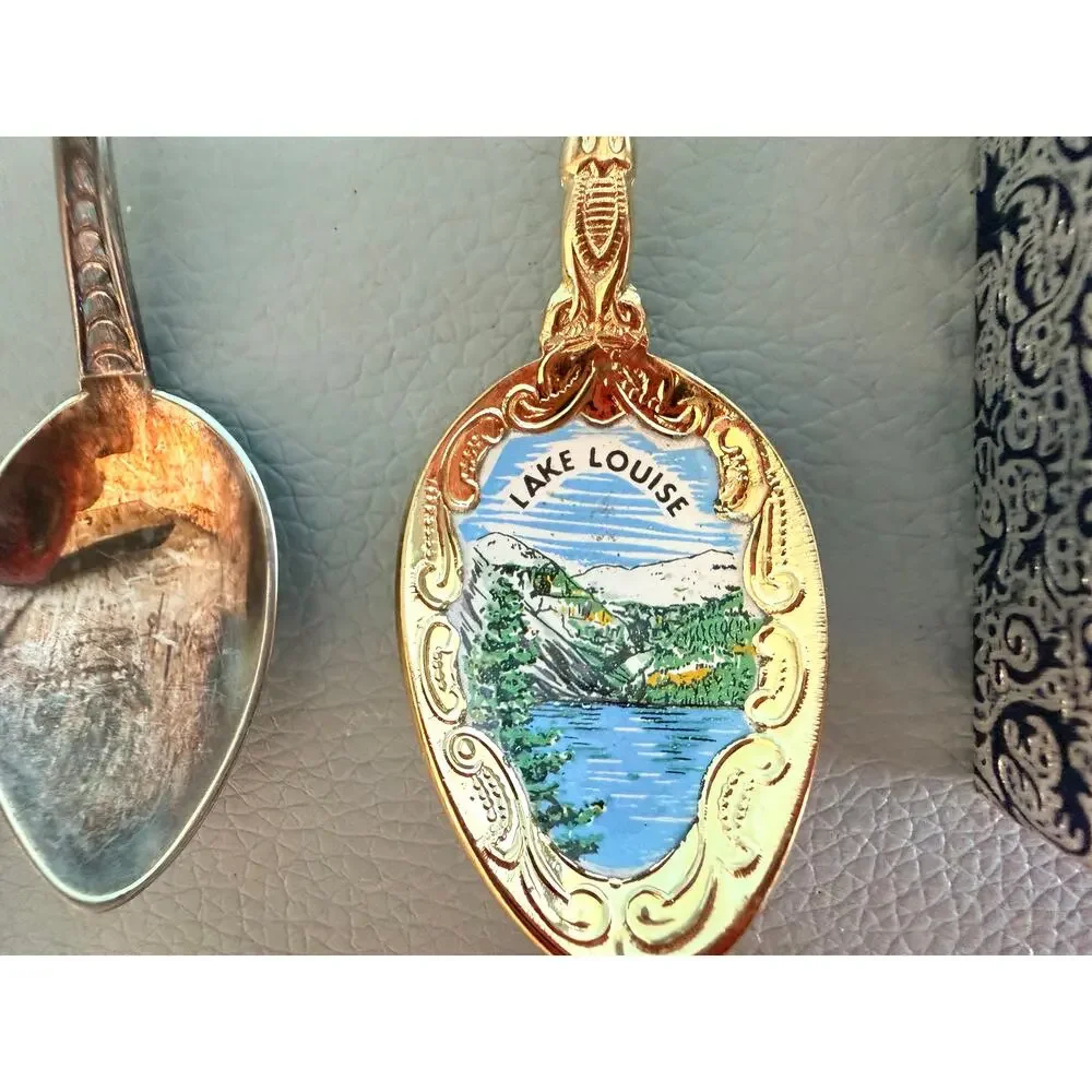 Vintage Souvenir & 2 Solid Silver Demitasse Spoon 10-Piece Estate Lot